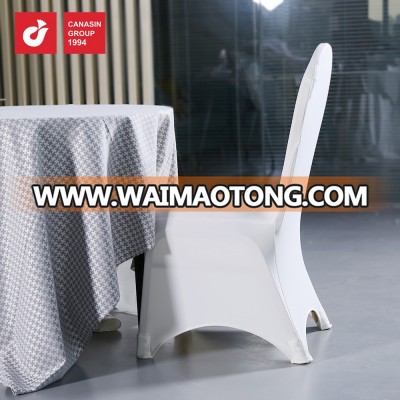 China Factory Supplies 100% Spandex Fabric Dinner Chair Covers For Party