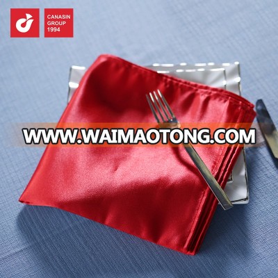 Promotion Luxury Design Satin Embossed Hemstitch Cotton Linen Colorful Folding Dining Table Napkin For Restaurant